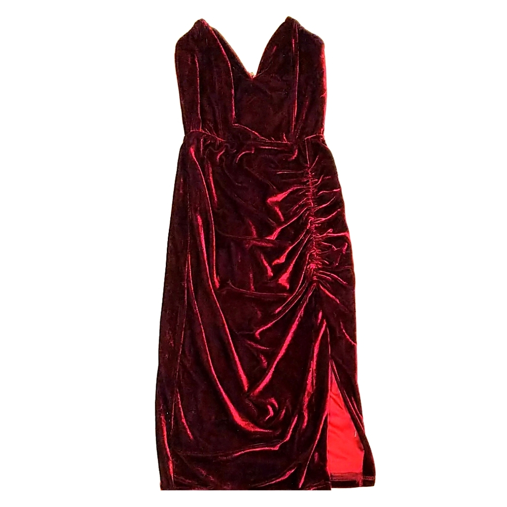 Burgundy Velvet  dress